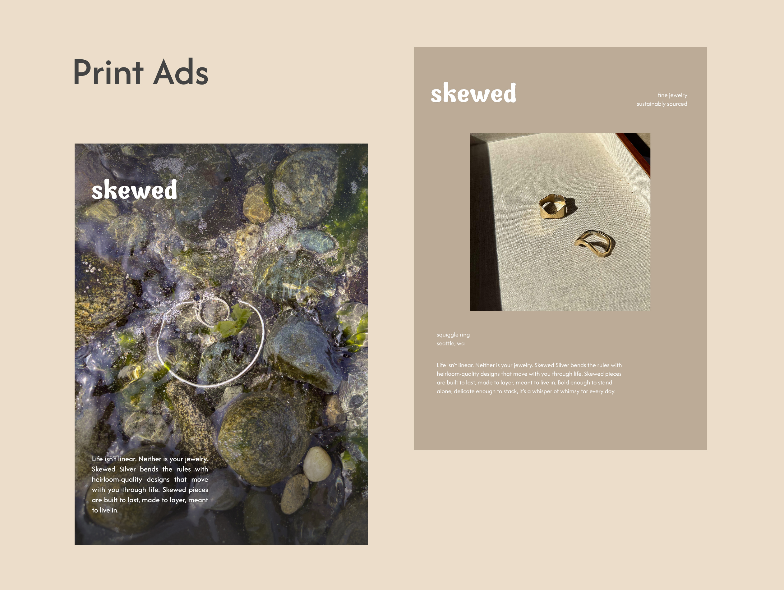 Skewed Print Ads